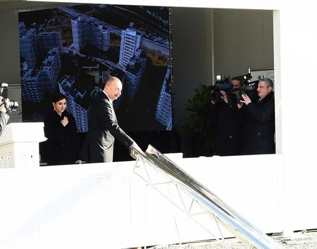 Prezident İlham Əliyev və birinci xanım Mehriban Əliyeva MİDA-nın Yasamal yaşayış kompleksinin açılışında iştirak ediblər - YENİLƏNİB