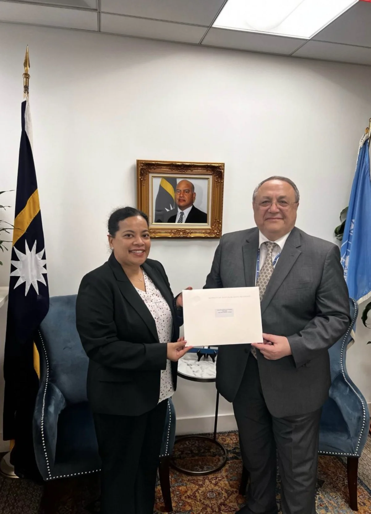 Yaşar Əliyev Nauru Prezidentinə ünvanlanmış COP29-a dəvət məktubunu həmkarına təqdim edib