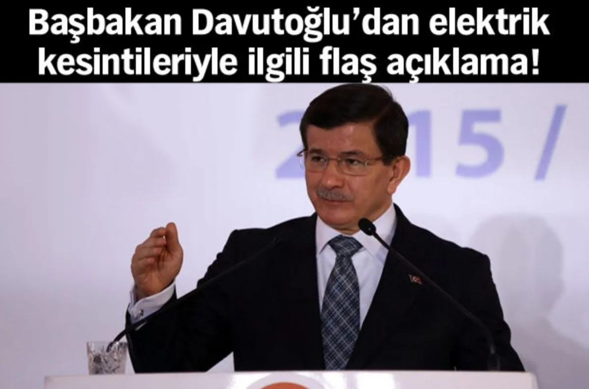 ​Əhməd Davudoğlu: Elektrik enerjisinin kəsilməsində terror ehtimalını araşdırırıq