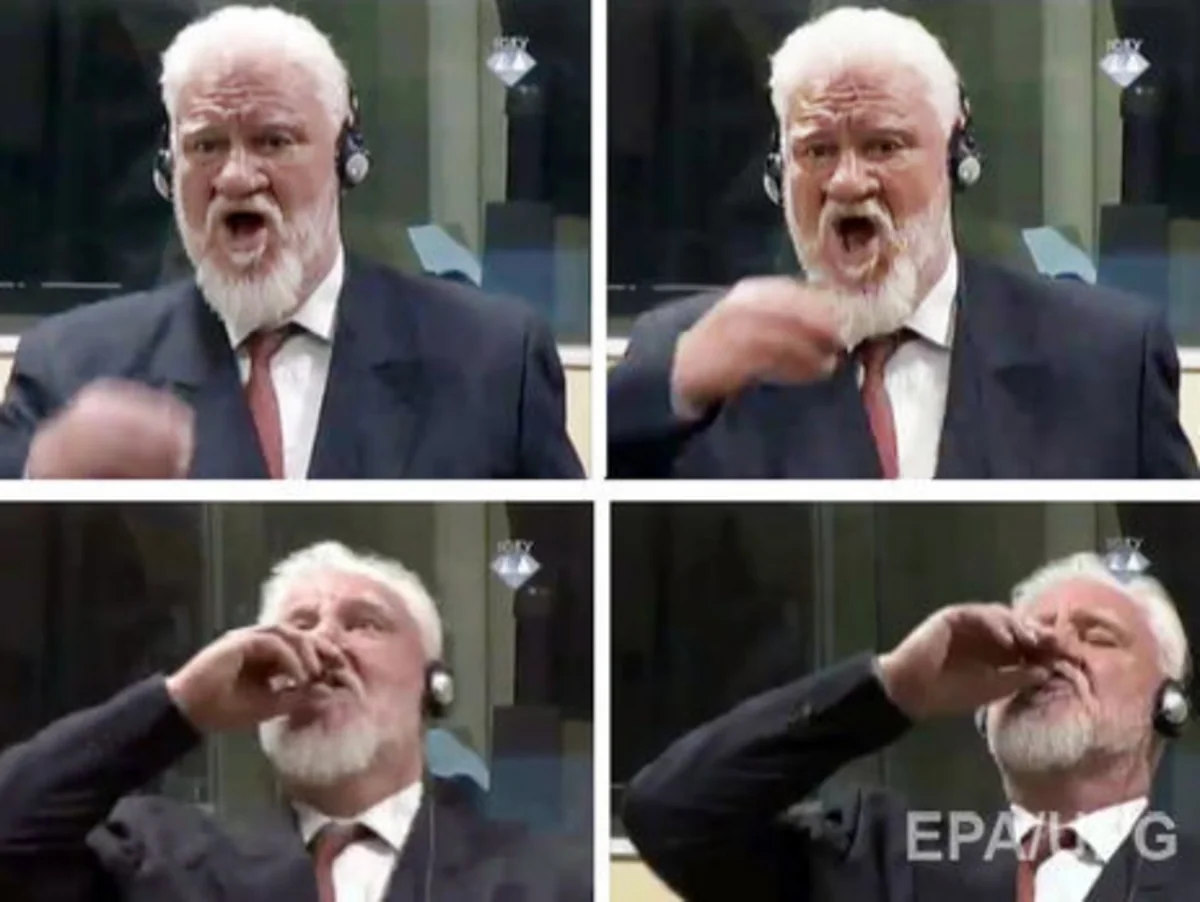 Xorvat generalın Haaqa Məhkəməsində intihar məqsədi ilə içdiyi zəhərin tərkibi məlum olub