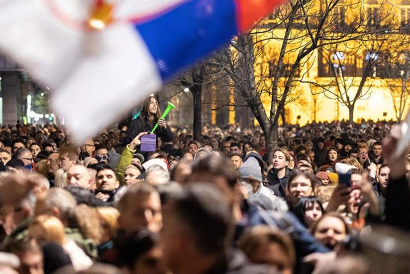 Serbian opposition protests against election results