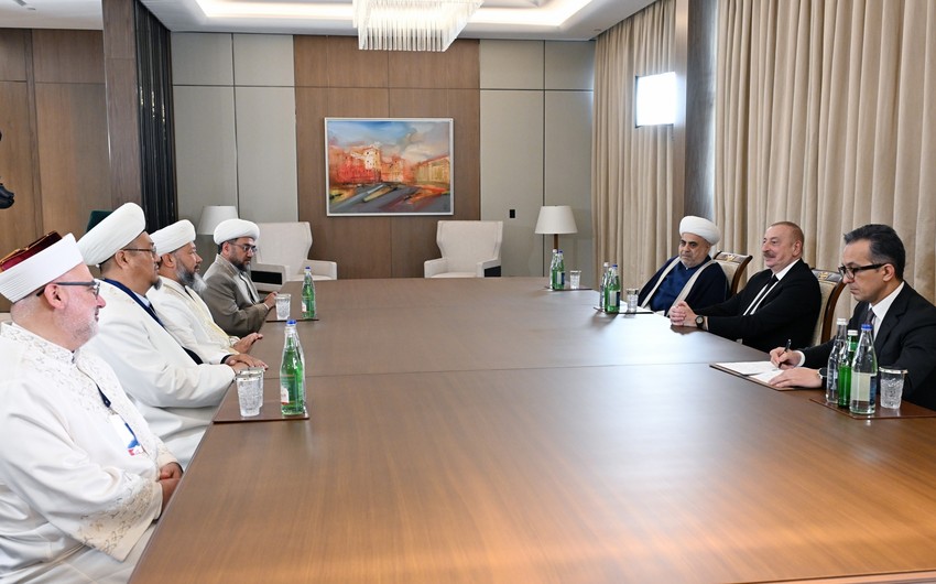 President Ilham Aliyev receives delegation of religious leaders of member and observer countries of Organization of Turkic States