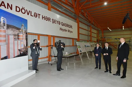 Qazaxda əhəng zavodunun açılışı oldu - FOTO - YENİLƏNİB