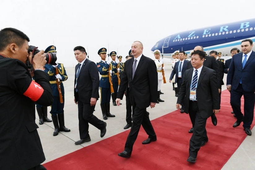 President Ilham Aliyev arrived in China for working visit