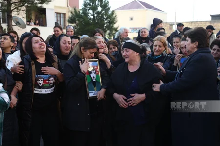 Xocalıda qalıqları aşkarlanan 7 nəfərlə vida mərasimi keçirilib