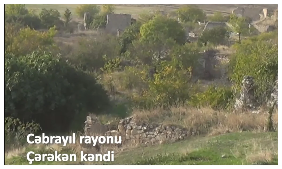 Cəbrayılın işğaldan azad olunan Çərəkən kəndinin görüntüləri