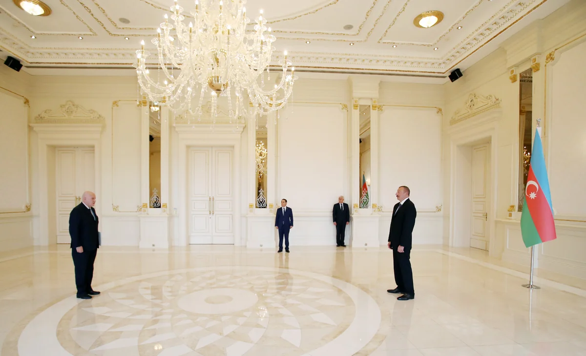 President Ilham Aliyev receives credentials of two incoming ambassadors
