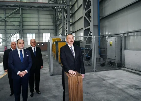 Sumqayıt Kimya Sənaye Parkında əlvan metallar və ferroərintilər zavodunun açılışı olub