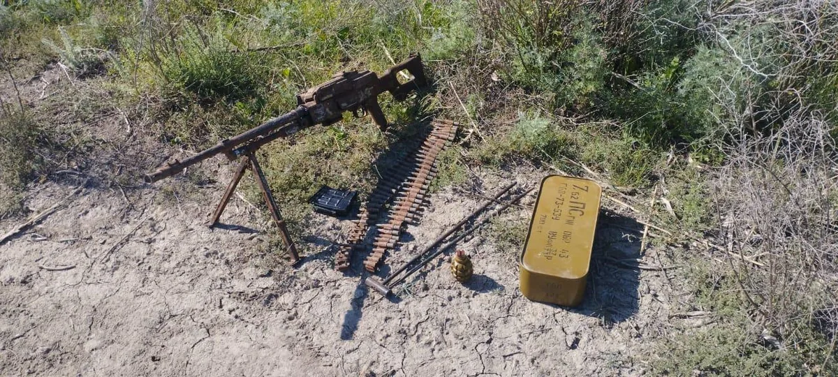 Zərdabda kanalda qumbara və pulemyot tapılıb