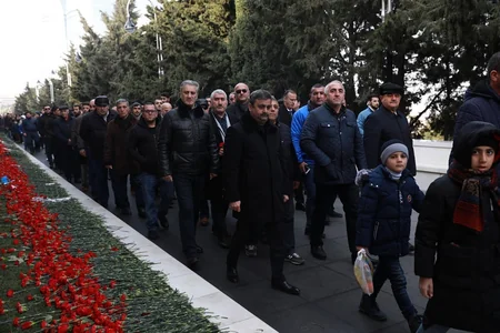 Cüdo ictimaiyyətinin nümayəndələri Şəhidlər xiyabanını ziyarət ediblər
