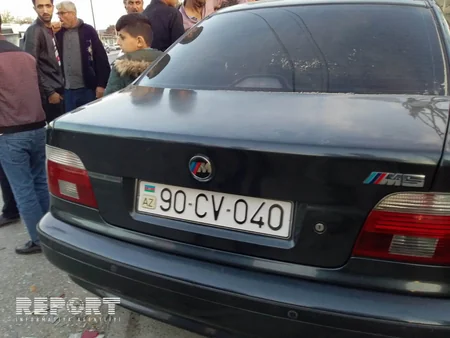 Bakıda iki avtomobil toqquşub, xəsarət alan var - VİDEO