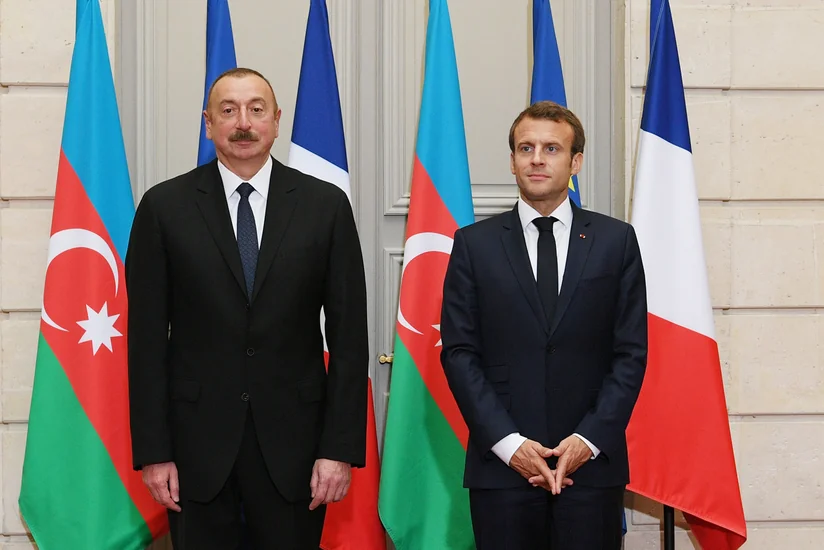 President Ilham Aliyev congratulates Macron