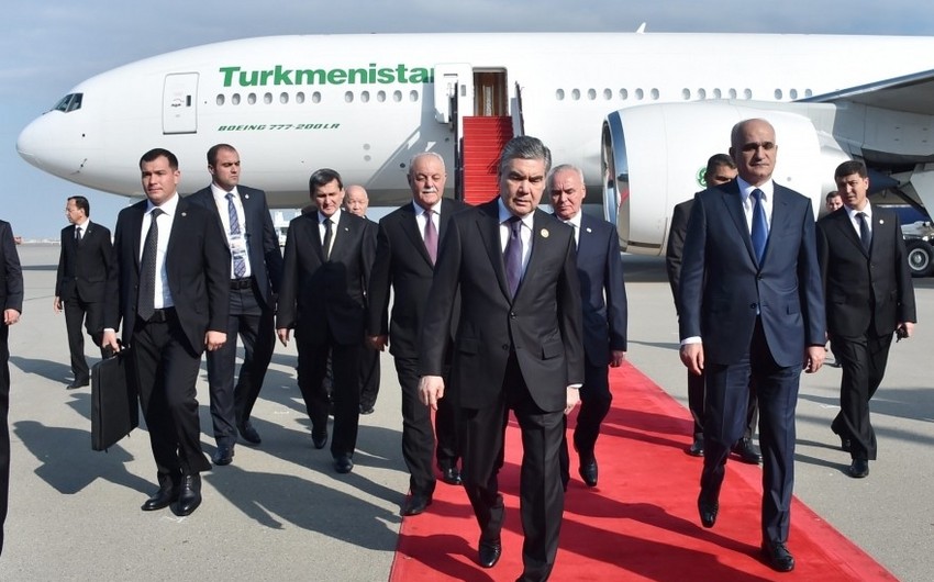 Türkmənistan Prezidenti Azərbaycana səfərə gəlib