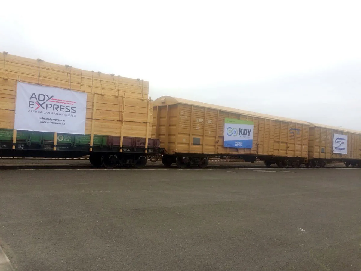 First trial freight train sent from Russia to Iran through Azerbaijan
