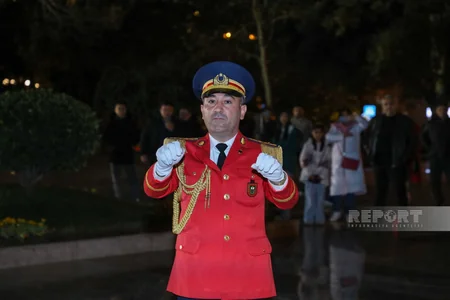 Bakıda Zəfər Günü münasibətilə hərbi orkestrlərin ifasında nümunəvi çıxışlar olub