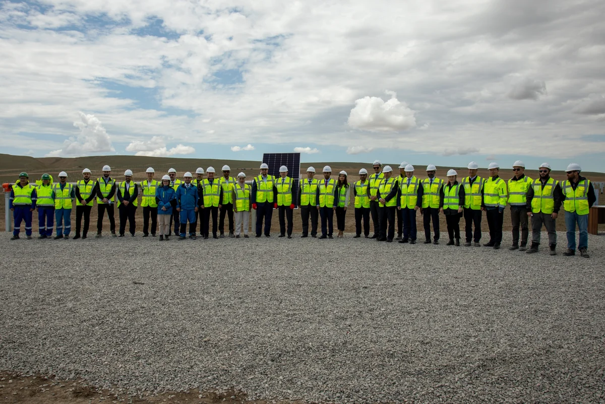 First solar panel installed at Garadagh solar power plant