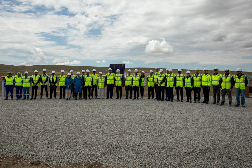 First solar panel installed at Garadagh solar power plant