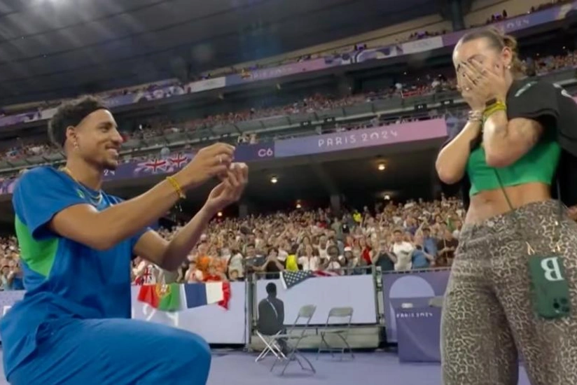 Paris-2024: Braziliyalı atlet final çıxışından sonra stadionda sevgilisinə evlilik təklif edib