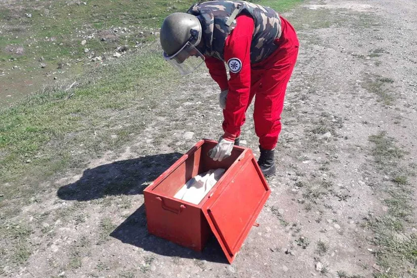 Şəmkirdə əl qumbarası tapılıb