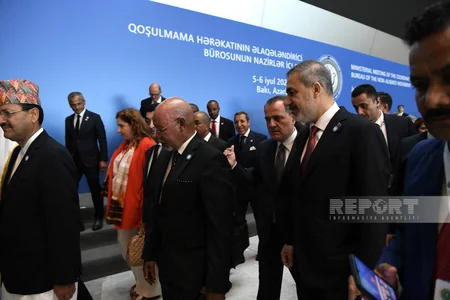 Welcome ceremony held for ministers who will participate in NAM Coordinating Bureau in Baku