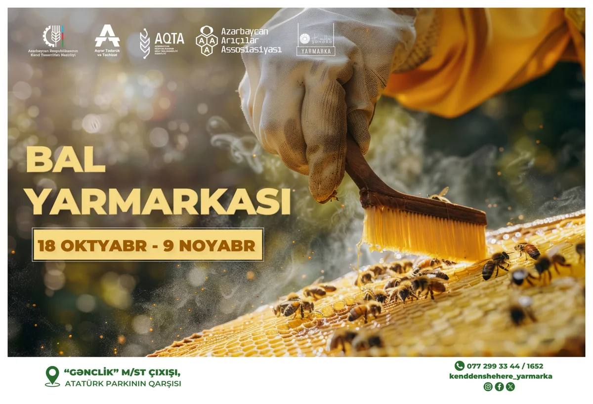 Bakıda Arıçılıq Məhsullarının 25-ci Respublika Sərgi-Satış Yarmarkası keçiriləcək