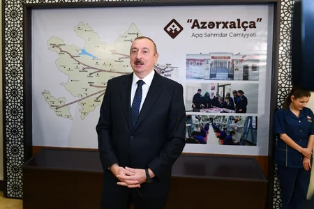 President Ilham Aliyev attended opening of Gabala branch of Azerkhalcha OJSC