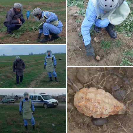 Goranboyda yol kənarından əl qumbarası aşkar edilib