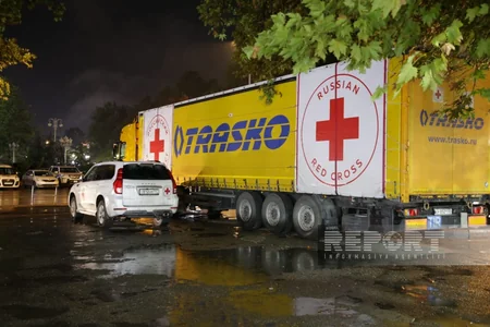Rusiya Qızıl Xaç Cəmiyyətinin yardım maşınının hələ də Xankəndiyə keçidi baş tutmayıb