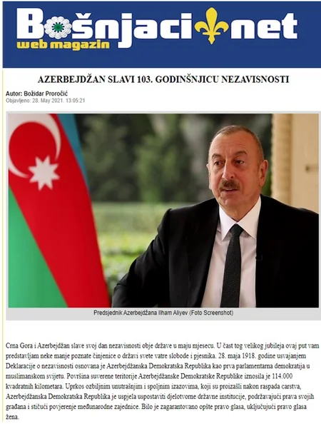 Monteneqronun Lovçen zirvəsində Azərbaycan bayrağı dalğalandırılıb