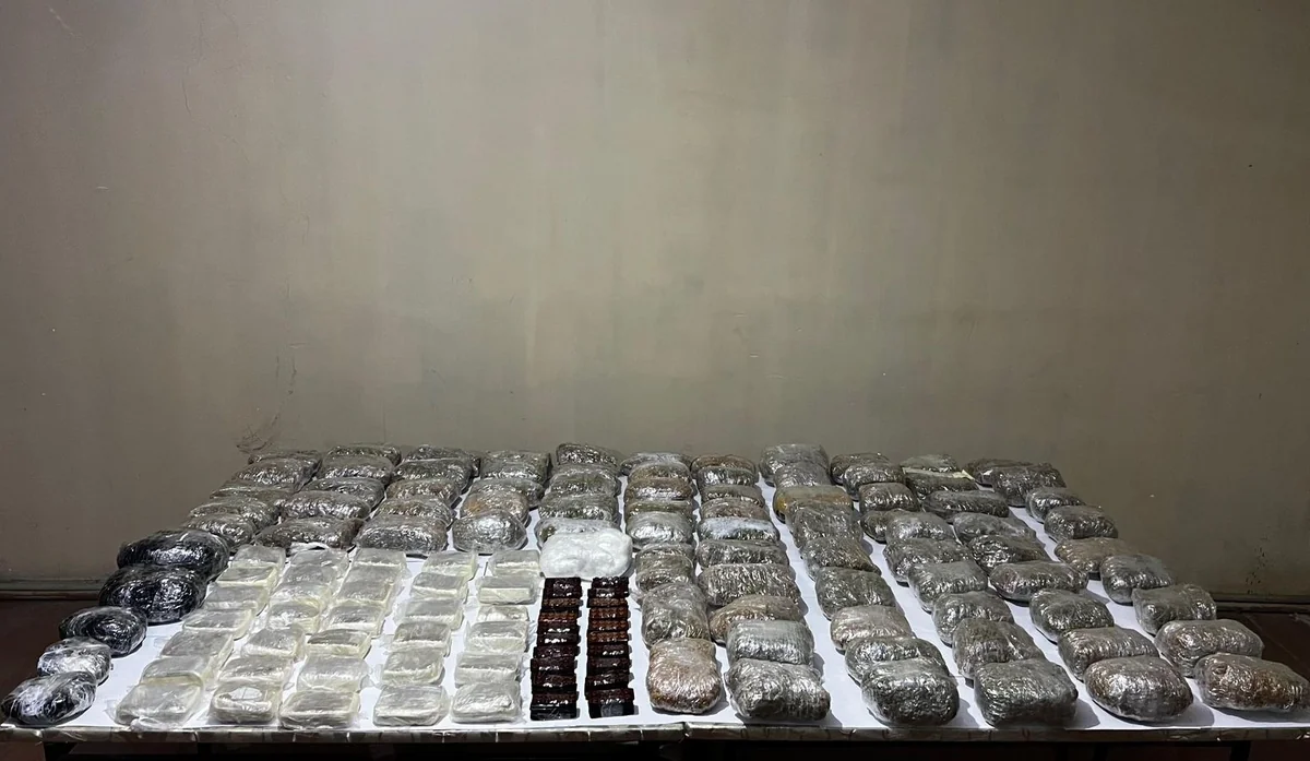 İrandan Azərbaycana 75 kq narkotik keçirilməsinin qarşısı alınıb