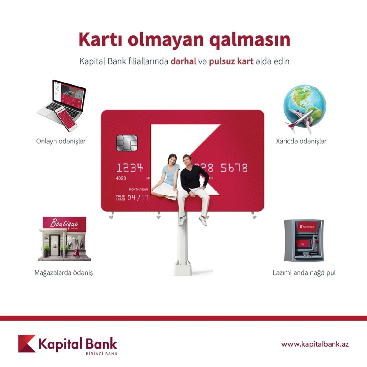 Kapital Bank ödəniş kartları üzrə şərtləri sadələşdirib
