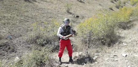 Ağstafada top mərmisi aşkarlanıb - FOTO