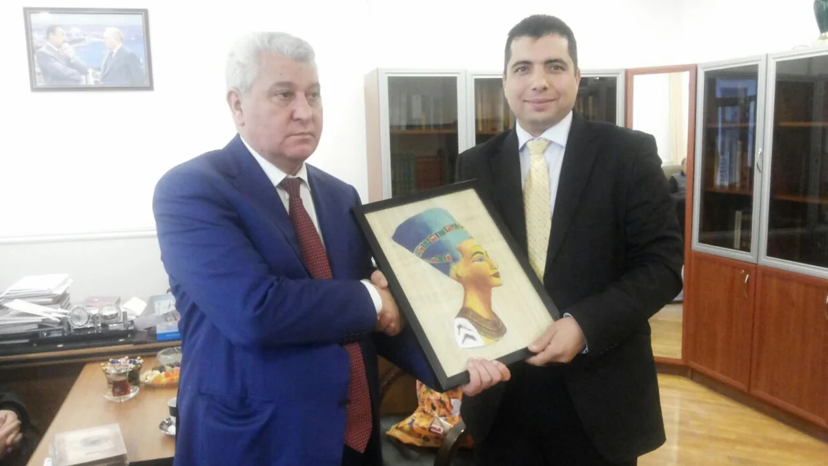 Misir Mədəniyyət Mərkəzinin müdiri Folklor İnstitutunda olub