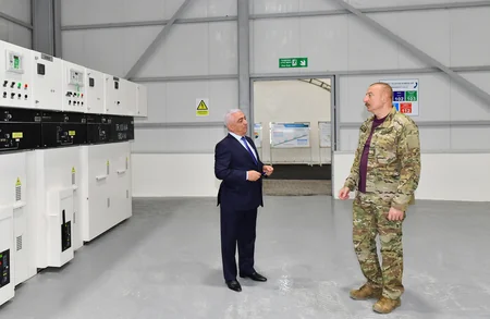 Ilham Aliyev visits Chirag-1 small hydropower plant