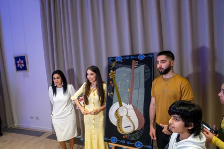 Students of boarding school present their works at Nine Senses Center
