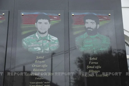 Vətən müharibəsi şəhidlərinin xatirə lövhəsi açılıb
