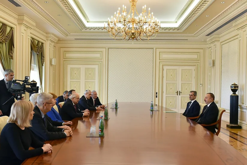 President Ilham Aliyev received delegates of Board of Trustees of Nizami Ganjavi International Center - UPDATED