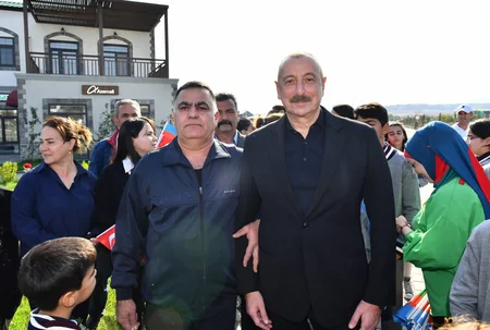 Ilham Aliyev, Mehriban Aliyeva meet with Aghali village residents