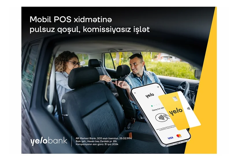 Yelo Mobil POS xidmətinə pulsuz qoşul, pulsuz istifadə et! 