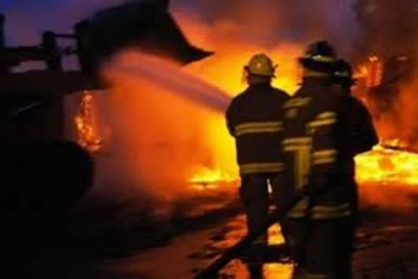 Gədəbəydə köşk yanıb