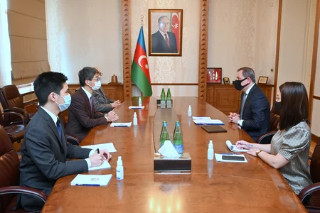 Ceyhun Bayramov Yaponiyanın yeni səfirinin etimadnaməsini qəbul edib