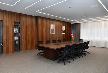 President Ilham Aliyev views conditions created in new administrative building of Shaki City Executive Authority