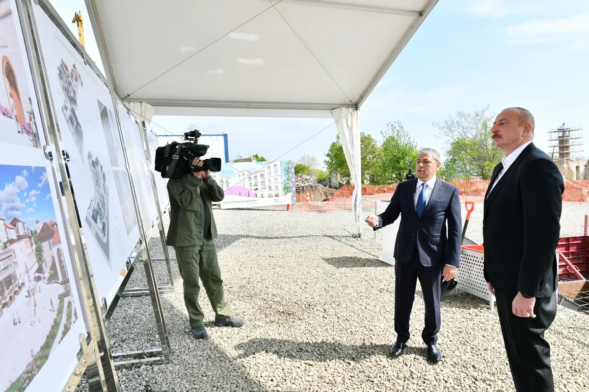 Foundation stone laid for non-residential building on Garabagh Street of Shusha