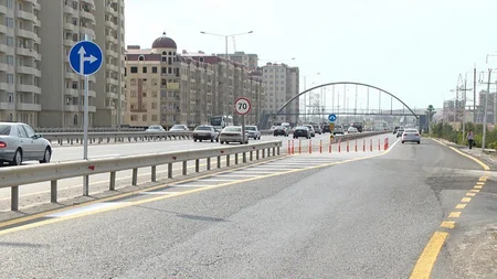 Masazır dairəsində sıxlığı azaltmaq üçün yeni yol hissəsi yaradılıb - VİDEO