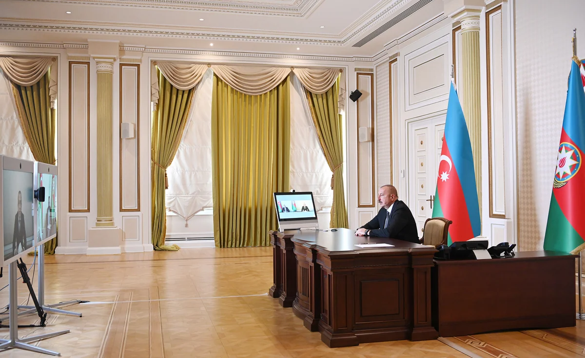 President Ilham Aliyev receives Zaur Mikayilov in video format