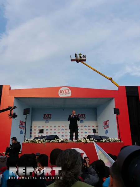 Ərdoğan İstanbulda keçirilən mitinqdə iştirak edib - FOTO