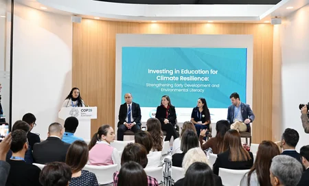 Leyla Aliyeva participates in discussions on youth environmental literacy at COP29