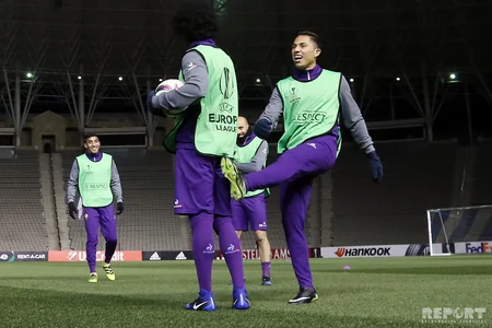 Qarabağ və Fiorentina oyundan əvvəl son məşqə çıxıb - FOTOREPORTAJ