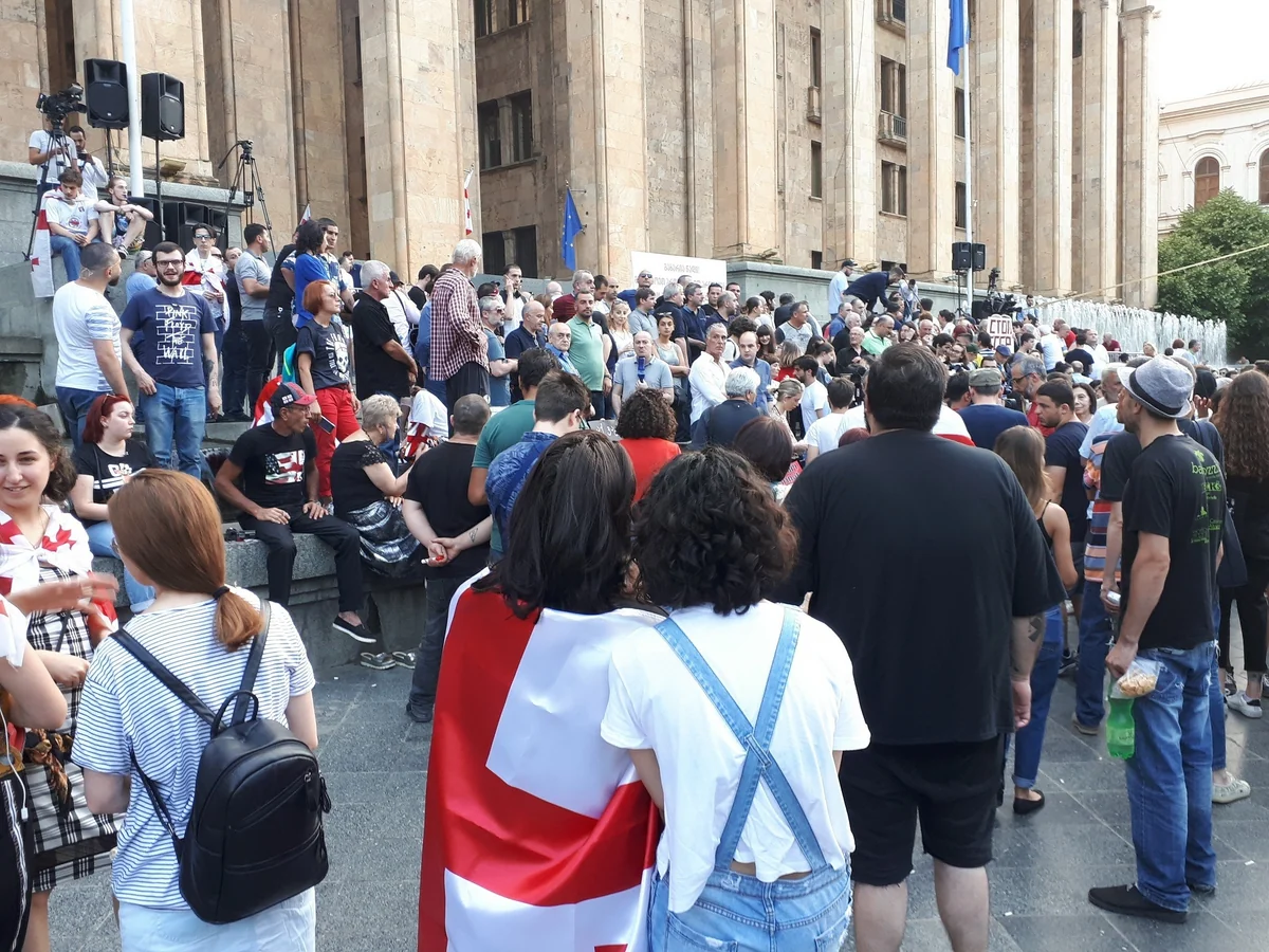 Tbilisidə aksiyanın təşkilatçıları təxribat barədə xəbərdarlıq ediblər - FOTO - YENİLƏNİB-2