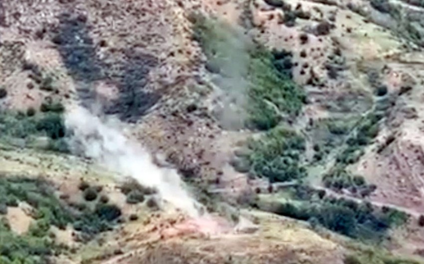 Armenian armed forces formations' combat equipment being destroyed Armenian armed forces formations' combat equipment being destroyed